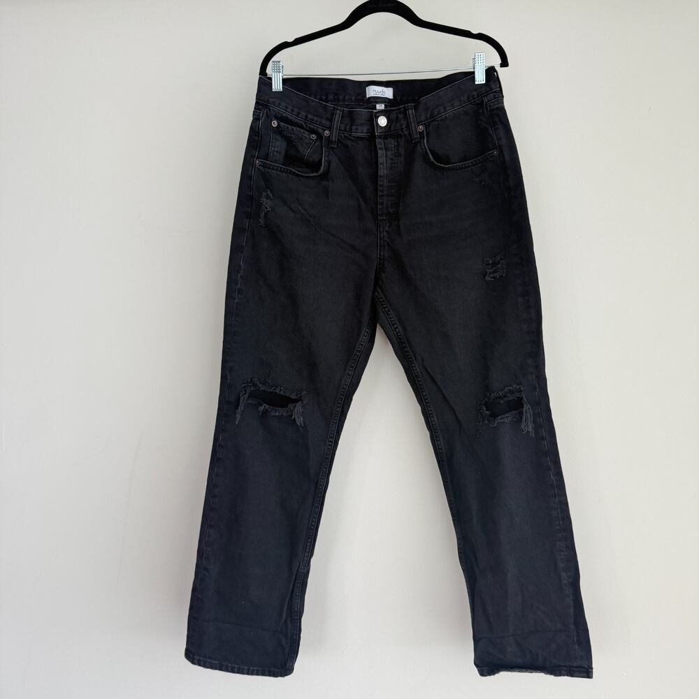 nuuds Black Straight Leg Jeans